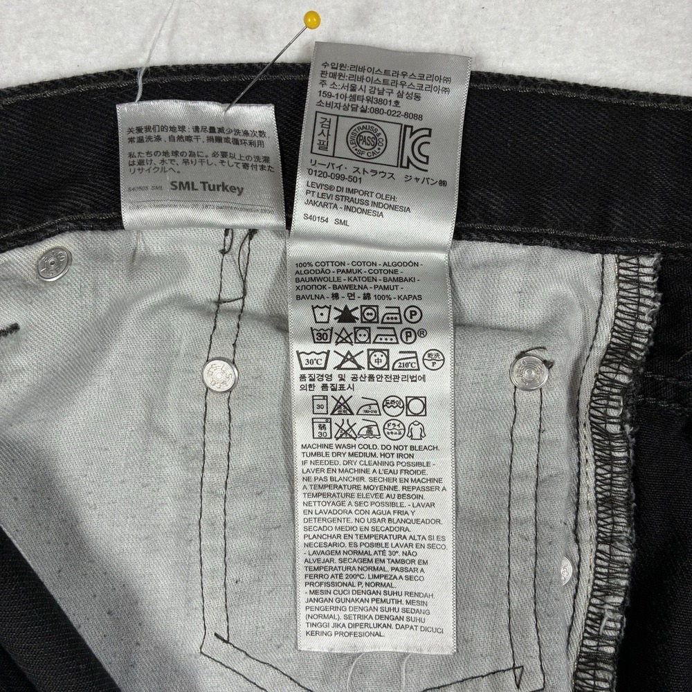 Levi's 550 Jeans Men's 40x30 Black Denim Relaxed Tapered Leg High Rise Workwear - Picture 14 of 15